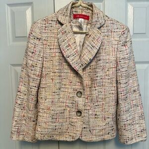 Anne Klein Multicolor Tweed Jacket, size 4.